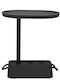 Brick Auxiliary Outdoor Free Standing Table with Polypropylene Surface and Metal Frame Anthracite 56x39x63.5cm