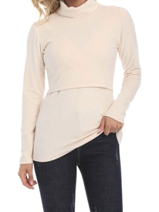 Queen Mother Maternity Top white