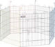 Pawhut Metallic Dog Park with 6 Panels 120x120x...