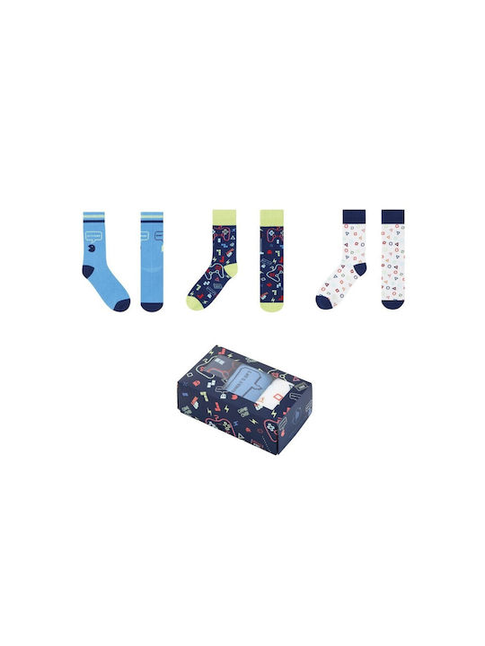 Muydemi Men's Patterned Socks Colorful 3Pack
