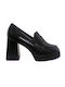 Primadonna Leather Black Heels Ep