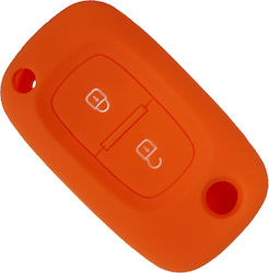 Husă Cheie din Silicon cu 2 Butoane pentru Smart în Culoarea Portocaliu Husă Cheie din Silicon cu 2 Butoane pentru Smart în Culoarea Portocaliu