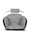 BB-Shop Pernă Swing Cushion De Grădină Cu Spătar Gri 112x113cm Waterproof