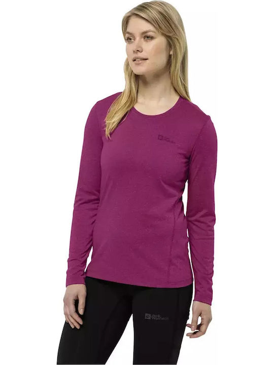 Jack Wolfskin Sky Thermal Bluză termică Violet Jack Wolfskin Sky Thermal Bluză termică Violet