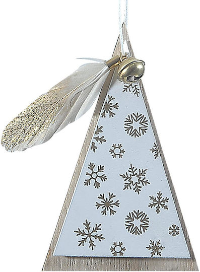 Christmas Decorative Wood Tree 10cm Adorned