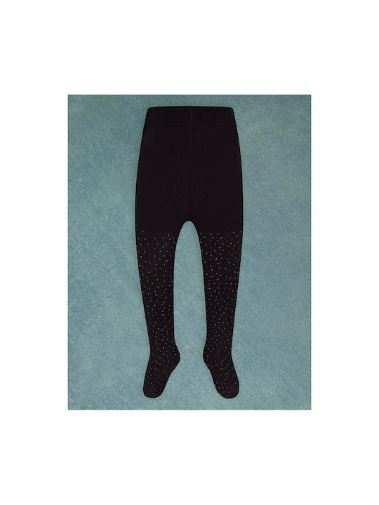 Abel & Lula Kinderstrumpfhose Polka Dot Schwarz