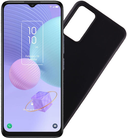 Volte-Tel Camera Guard Back Cover Σιλικόνης Μαύρο (TCL 405)