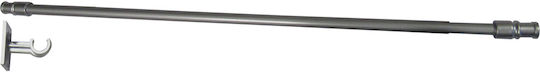 Central Home Extendable Metallic Curtain Pole Florida Single 55-85cm Silver Matte 5129