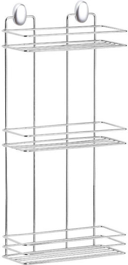 Metalife Стенен Рафт за баня Метален 11x24x50см Синя