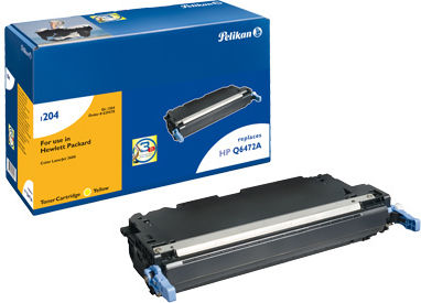 Pelikan 1204 Kompatibel Toner für Laserdrucker HP Q6472A 4000 Seiten Gelb