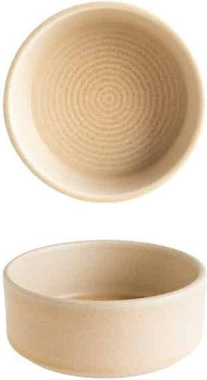 Bonna Serving Bowl Round made of Porcelain Beige with Diameter 13cm 12pcs