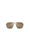 Maui Jim Sharks Cove Men's Sunglasses with Gray Metal Frame and Brown Polarized Lens 605-01