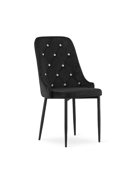 Stühle Speisesaal Black 1Stück 48x56x93cm