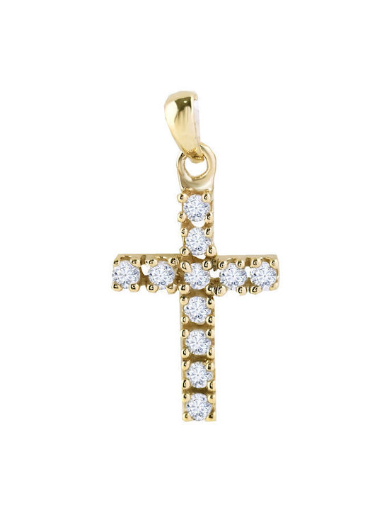 Savvidis Gold Kreuz 14K mit Kette