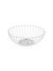 Versa Fruit Bowl Metallic White 28x10x28cm