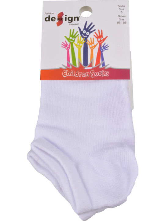 Design Socks Kinderstrümpfe Knöchelsocken Λευκό