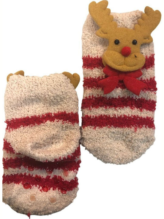IDER Kindersocken beige/red