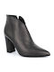 Leder Stiefeletten Damen Schwarz