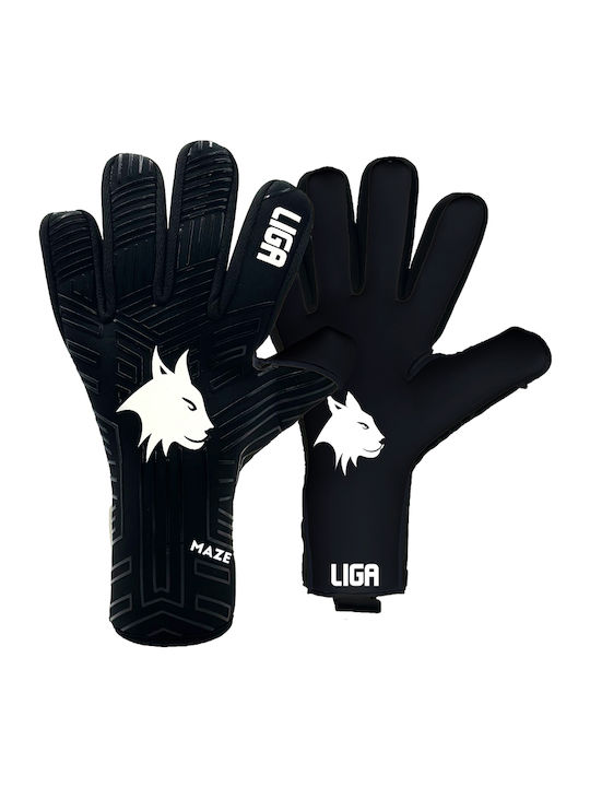 Liga Sport Maze Torwarthandschuhe Erwachsene Schwarz