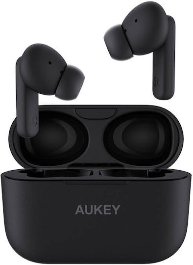 Aukey EP-M1S In-Ear Bluetooth-Freisprecheinrichtung Kopfhörer mit Schweißresistenz und Ladeetui Schwarz