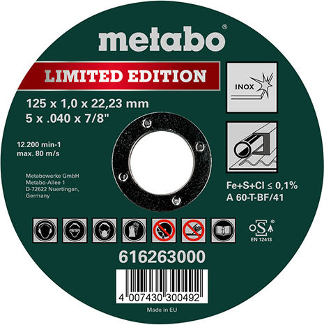 Metabo Schneidscheibe Metall 125mm 10Stück