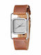 Nixon Dynasty Women's Watch with Brown Leather Strap