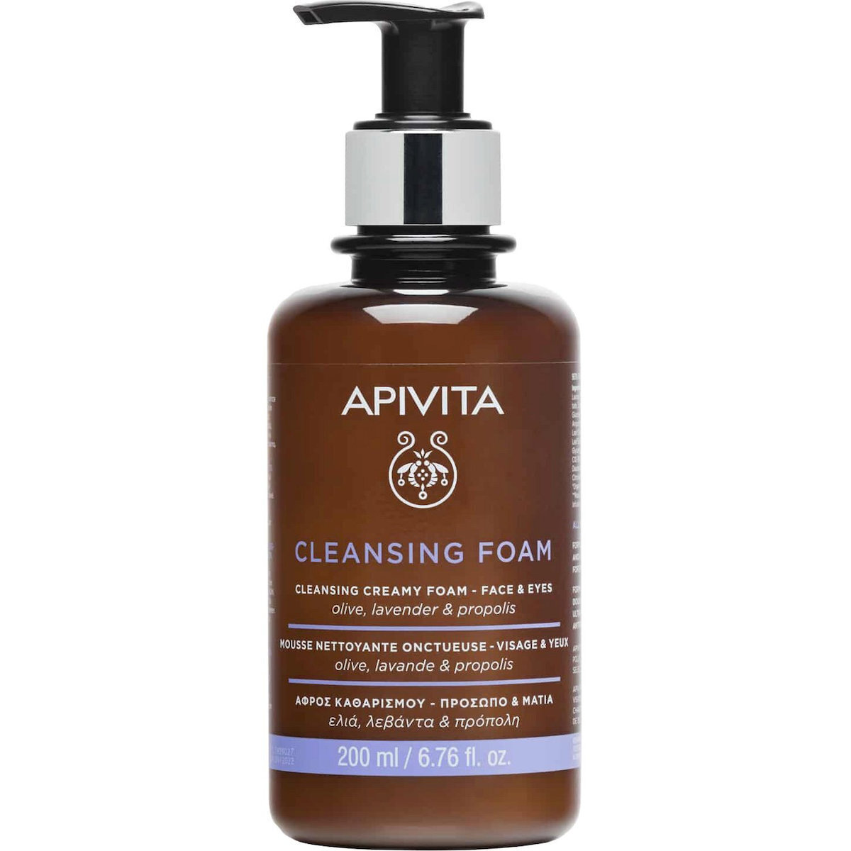 Apivita Olive, Lavender & Propolis Olive, Lavender & Propolis Αφρός Καθαρισμού Προσώπου & Ματιών 200ml