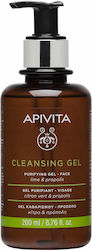 Apivita Purifying Cleansing Gel Lime & Propolis for Oily Skin 200ml