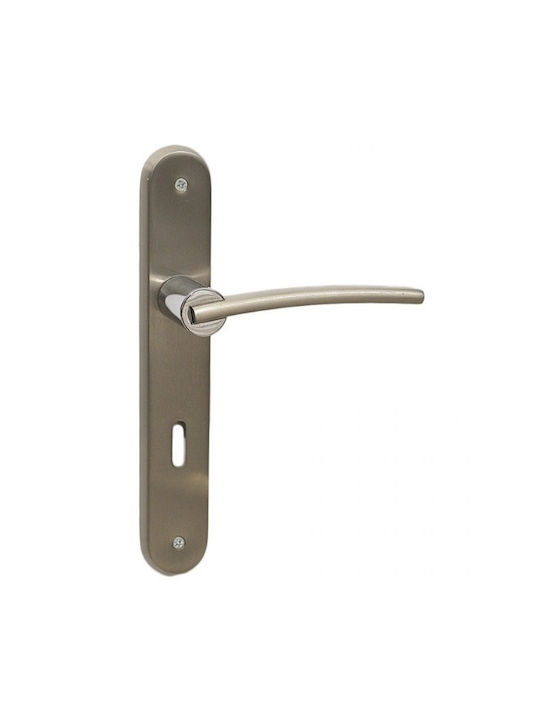 Zogometal Handgriff Fenstergriff Paar mit Platte Bronze 231