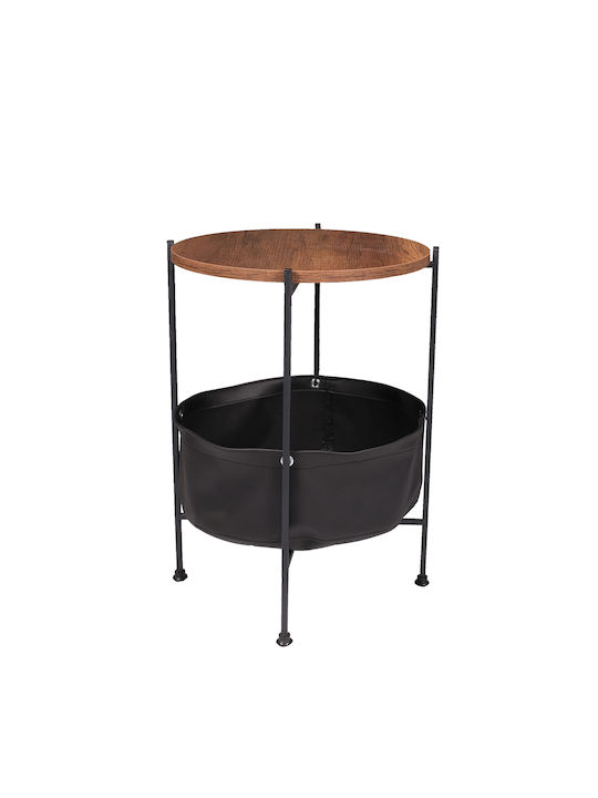 Round Side Table Abby Black L42xW42xH62cm