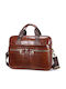 Leather Men's Briefcase Brown