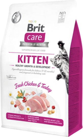 Brit Care Kitten Dry Food Grain-Free & Gluten-Free for Young Cats with Chicken / Turkey 2kg
