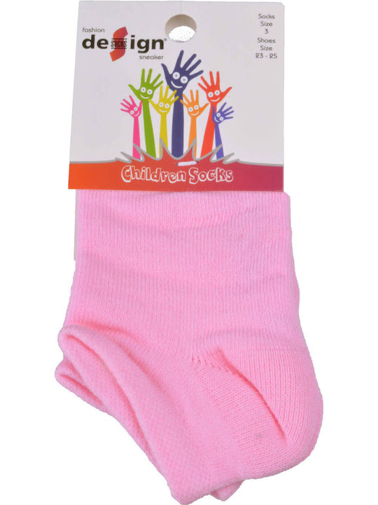 Design Socks Kinderstrümpfe Knöchelsocken Ροζ