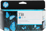 HP 738 InkJet Printer Ink Cyan (498N5A)