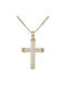 Damen Gold Kreuz 14K mit Kette