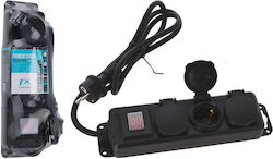 FX K18100010 Εξωτερικού Χώρου 3x Schuko Πολύπριζο 3 Θέσεων με Καλώδιο 1.4m FX K18100010 Εξωτερικού Χώρου 3x Schuko Πολύπριζο 3 Θέσεων με Καλώδιο 1.4m