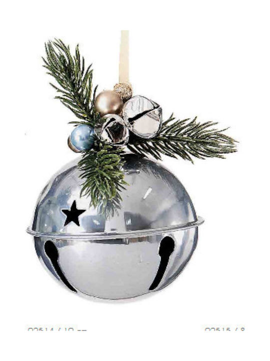 Hanging Hanging Bell Ornament Metallic Silver