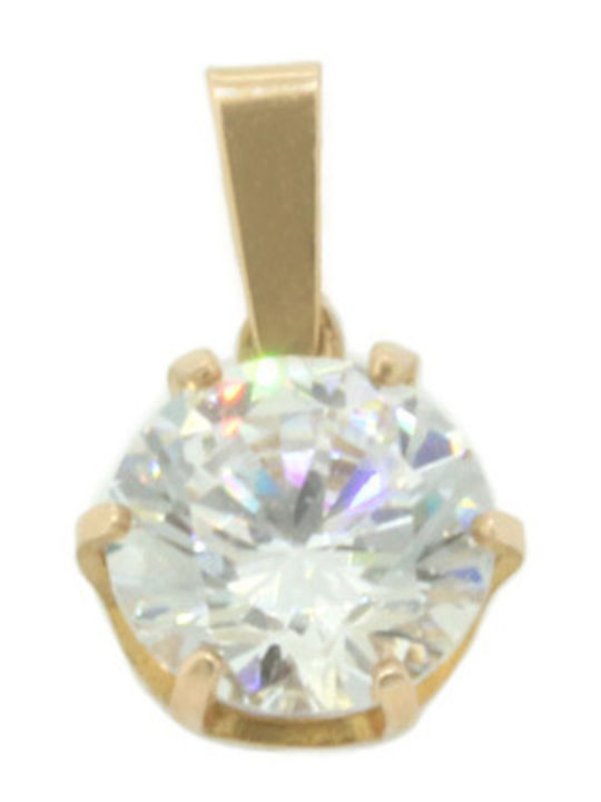 Charm Cu Pietre Din Aur Roz Cu Zircon KR1348
