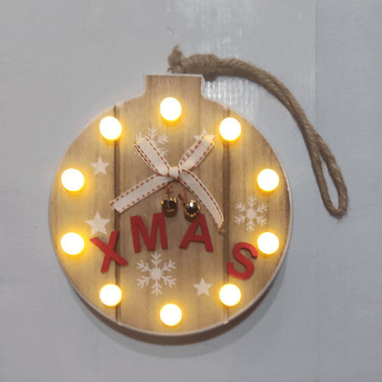 Eurolamp Beleuchtet Weihnachtliche Holz Figur Aufschrift Weiß Höhe 18cm