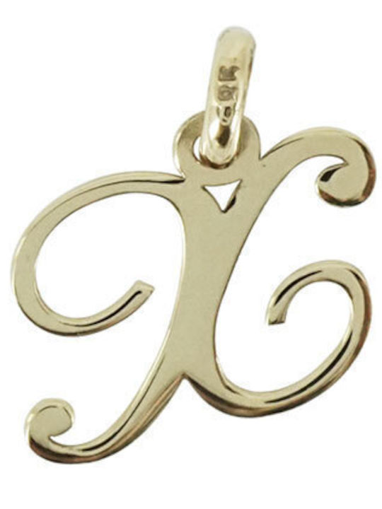 Kiriakos Gofas Gold Charm 14K with Letter Choice