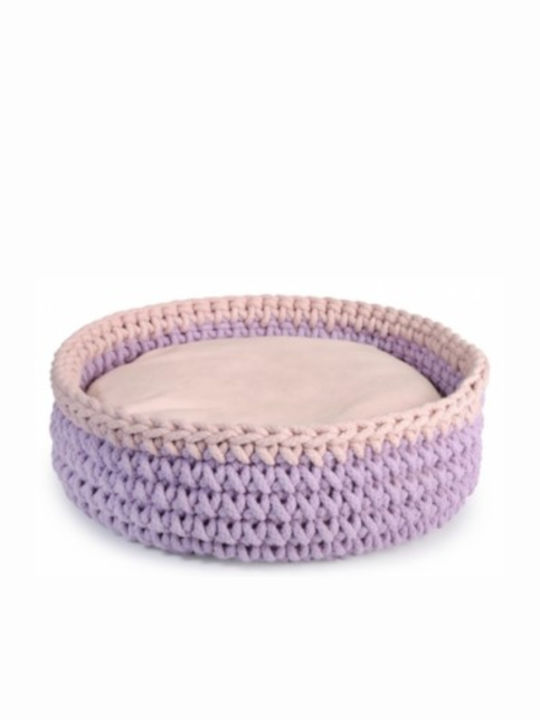 Camon Macrame Sofa Dog Bed Pink 40cm.