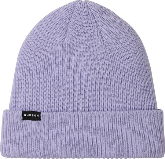 All Day Long Beanie Unisex Σκούφος Πλεκτός σε Μωβ χρώμα