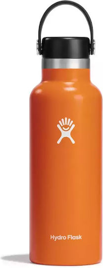 Hydro Flask Standard Mouth Bottle Thermos Stainless Steel BPA Free 532ml Orange