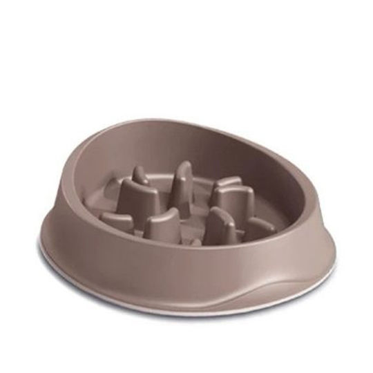 Stefanplast Chic Plastic Bowl Food Slow Feeder for Dog & Cat with Base 1lt in Green Color