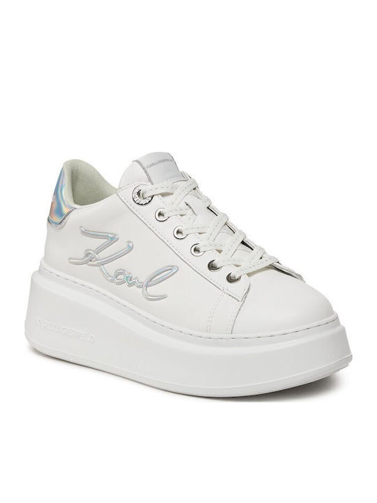 Signia Lace Γυναικεία Flatforms Sneakers Λευκό