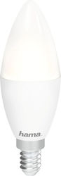 HAMA Смарт LED 5.5W за Цокъл E14 топло бяло