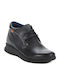 Leder Stiefeletten Damen Schwarz