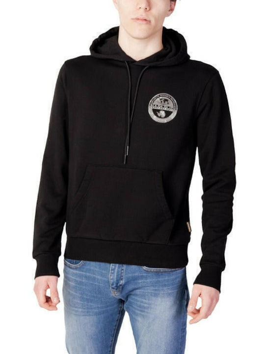 Napapijri Herren Sweatshirt mit Kapuze Schwarz