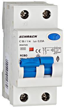 Schrack Ρεле за фаза Изтичане на земя 25Спецификация