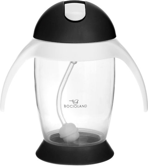 Bocioland Căniță pentru copii din Plastic Negru 300ml pentru 6m+m+